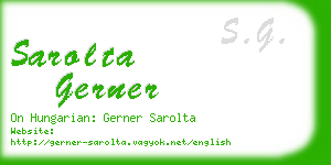 sarolta gerner business card